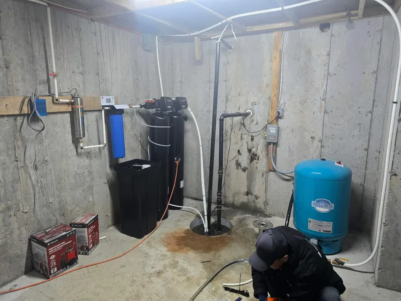 Whitchurch-Stouffville Installation Water Softener + Iron Filter + Water Purifier Set: Installation detail 13 from this completed project.