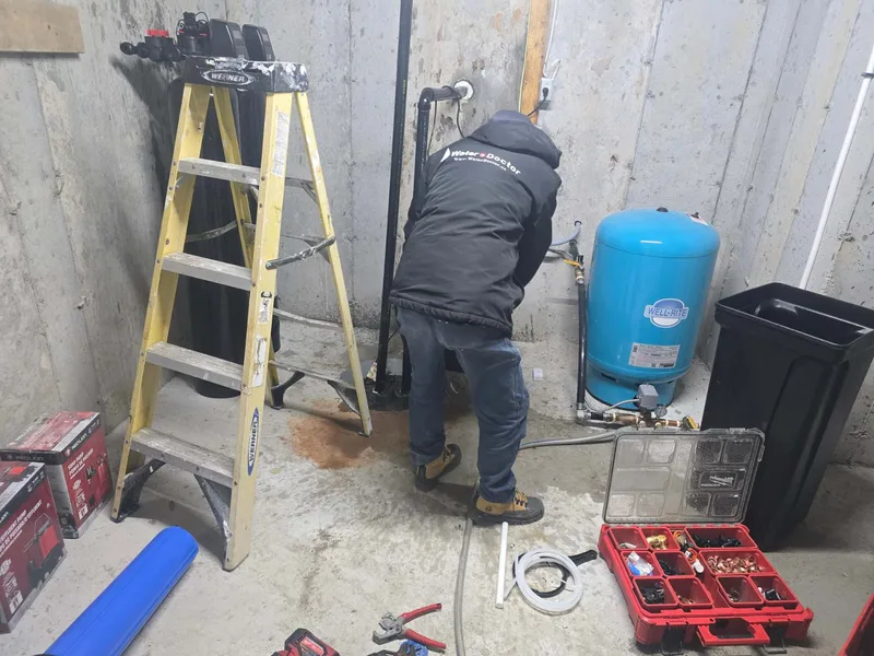 Whitchurch-Stouffville Installation Water Softener + Iron Filter + Water Purifier Set: Installation detail 7 from this completed project.