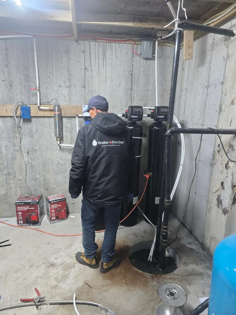 Whitchurch-Stouffville Installation Water Softener + Iron Filter + Water Purifier Set: Installation detail 8 from this completed project.