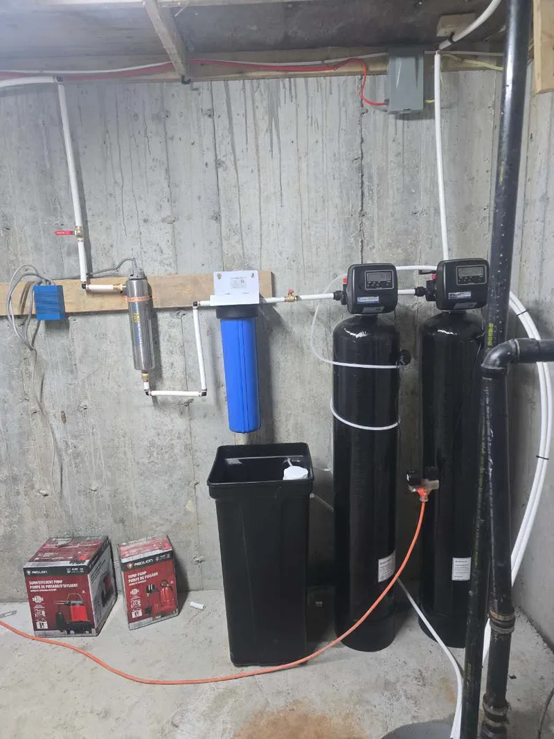 Whitchurch-Stouffville Installation Water Softener + Iron Filter + Water Purifier Set: Installation detail 10 from this completed project.